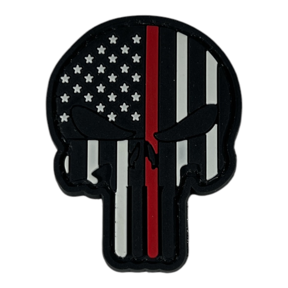 Punisher Red Stripe PVC Patch