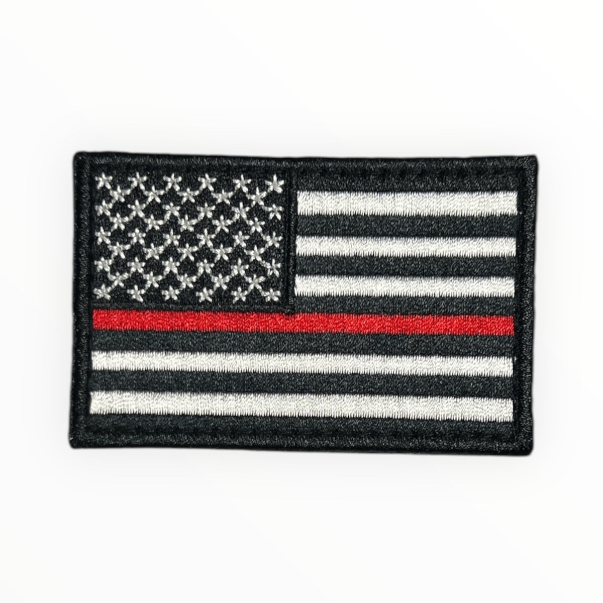 USA Flag Red Stripe Embroidered Patch