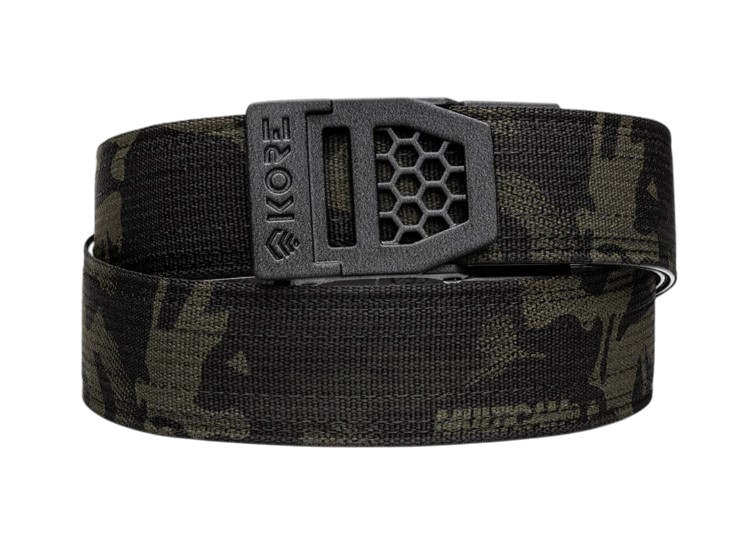 X6 BLACK BUCKLE | USA MULTICAM BLACK TACTICAL GUN BELT - 24&quot; - 54&quot;